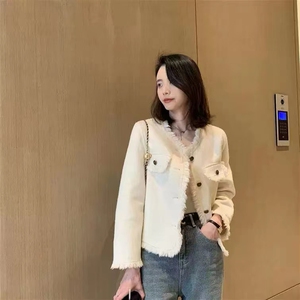 2023秋季新款小香风外套女装小个子短款秋装春秋高级感上衣早秋女