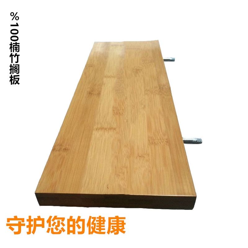 墙壁一字原木桌面搁板书架定制