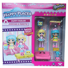 shopkins 购物精灵欢乐客厅桌椅家具场景双人娃娃 摆件 礼物
