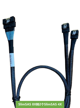 安费诺SlimSAS 8X转2*8654 4X,SFF-8654 8x to 2*8654 PCIE4.0