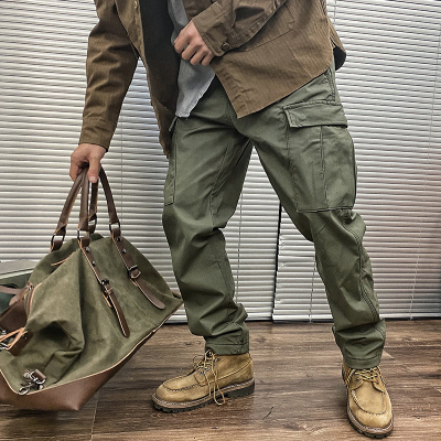 青年长裤工装裤青年多口袋直筒