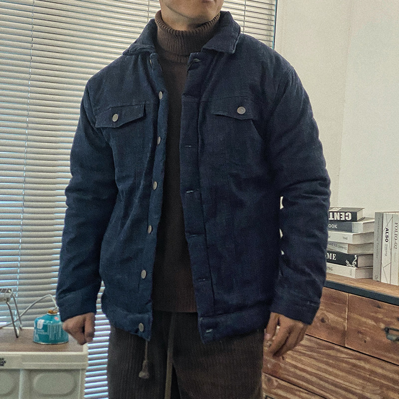 加厚秋冬牛仔色外衣纯棉