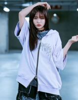 Japanese single Harajuku streetwear brand travas visual style bear ear rock punk T-shirt hooded jacket for unisex men thumbnail 5