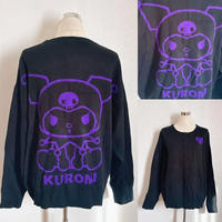 Sanrio Kuromi 20th Anniversary Limited Edition black and purple sweater, knitted sweater, cardigan, casual and versatile style thumbnail 2