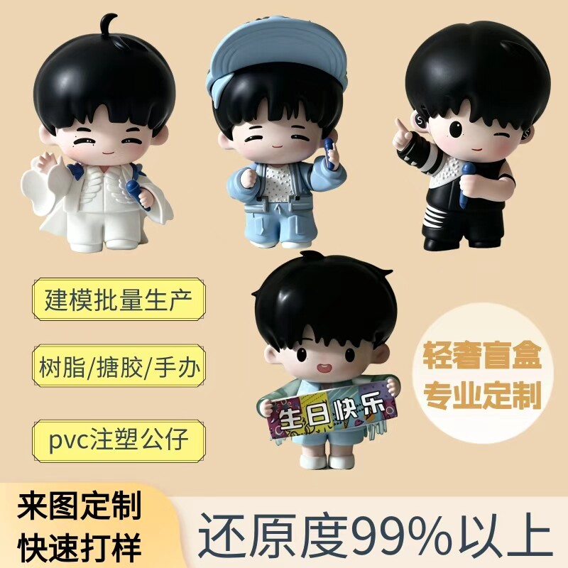 pu树脂公仔PVC注塑潮玩搪胶毛绒玩具企业IP