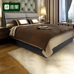 雅兰布艺床 雅士 卧室双人床1.5米 1.8米现代简约布床卧室家具