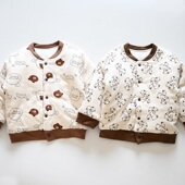 宝宝棉服夹棉保暖纯棉内搭上衣秋冬外套男女儿童棉衣婴儿衣服棉袄