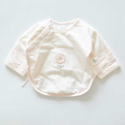 A类新生婴儿夹棉半背衣纯棉上衣