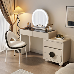 梳妆台卧室2025新款小户型主卧床头柜斗柜一体实木化妆桌现代简约