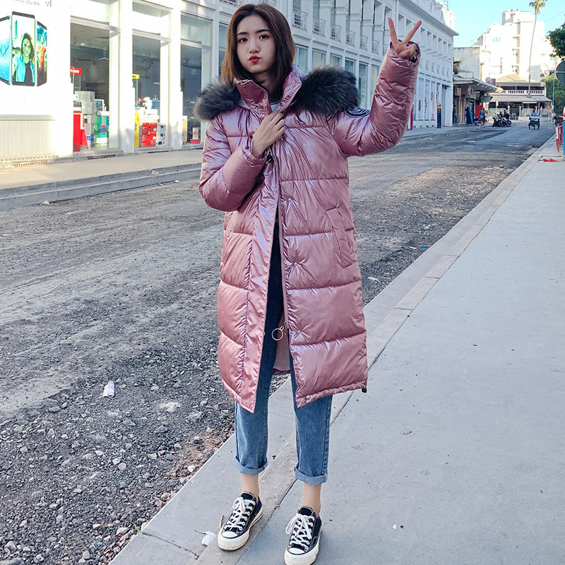 亮面羽绒棉服女中长款韩版棉衣东大门过膝网红面包服宽松棉袄外套|ruв категории Женская одежда, хлопок/хлопок - от Buy2taobao.com для оказания профессиональной услуги покупки агента Taobao
