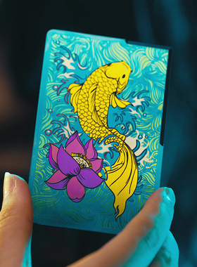 Gain盖隐技术 好运锦鲤 双面限量款钛合金刀卡 EDC快递开箱刀