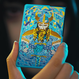 Gain盖隐技术 限量款战术维京 EDC双面钛合金刀卡 快递开箱刀工具