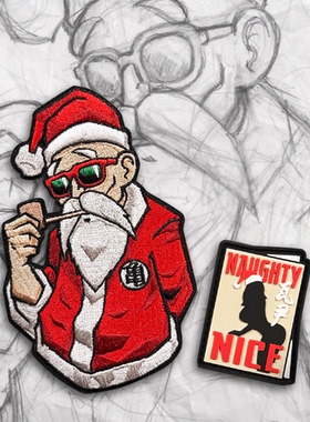 美国GP Santa Roshi Embroidery 圣诞老人刺绣魔术贴士气章套装