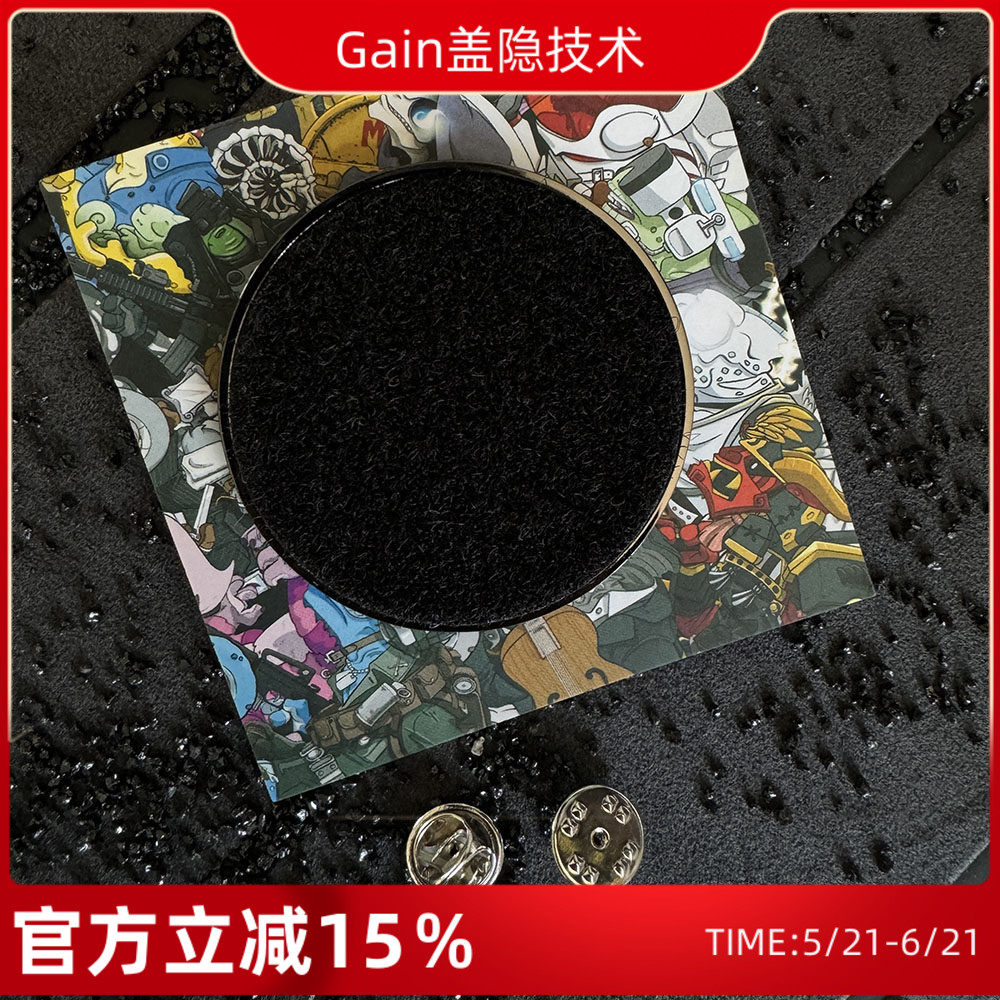 德国PATCHLAB进口士气章金属圆形毛面可粘贴勾面魔术贴章PatchPin