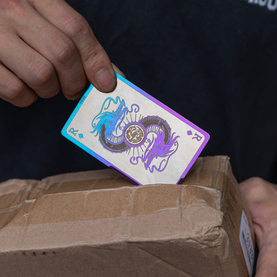 Gain盖隐技术 龙年限定Loong 钛合金刀卡 士气章魔术贴快递开箱刀