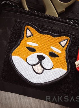 美国PDW Shiba Inu Morale Patch 柴犬刺绣魔术贴士气章贴章