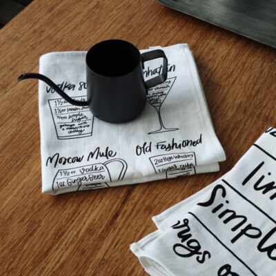 超美出口纯棉鸡尾酒装饰餐巾