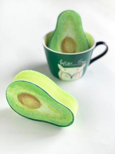柠檬Avocado牛油果洗碗海绵擦百洁布杯刷厨房创意实用小物萝卜