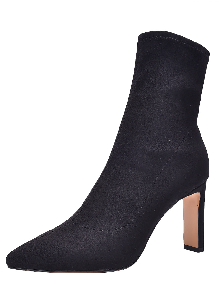 SLIM BLACK SKINNY LEG STRETCH BOOTS WOMENS SOCKS BOOTS FALL|WINTER 2024 VELVET FLAT HEEL FASHION POINTED-TOE HIGH HEEL BOOTIES