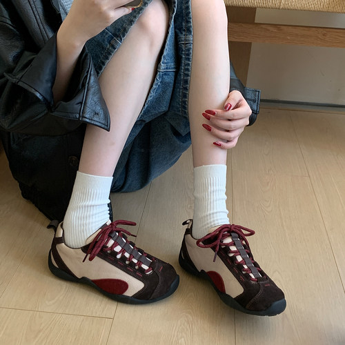 首谷shougu拼色户外休闲德训鞋女