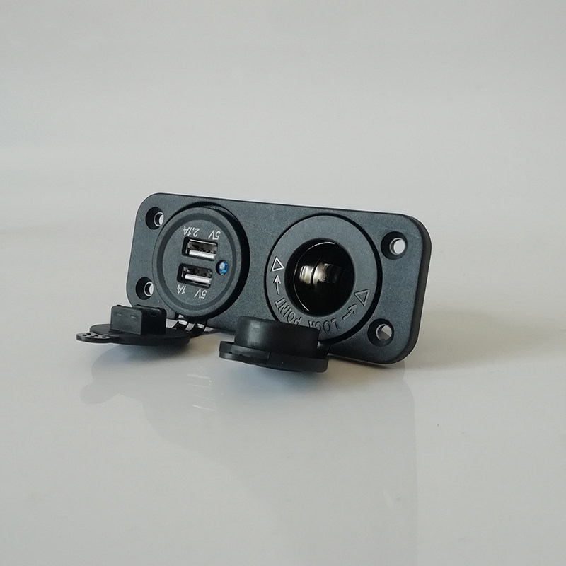 车载充电器12v汽车点烟器双usb