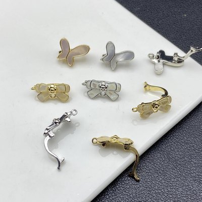 蝴蝶饰品镶锆石配件珍珠项链毛衣