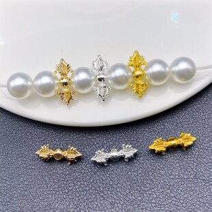 保色复古风天铁合金款菱形八角隔珠隔片水晶配饰手链项链串珠配件