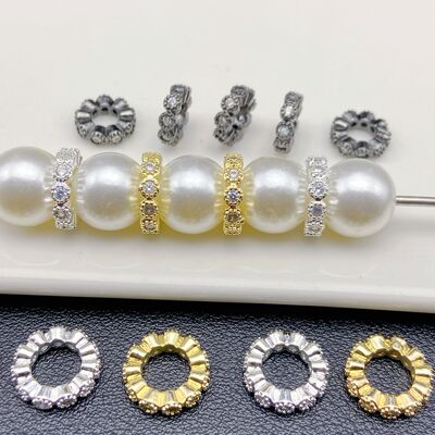 包金保色14K隔珠大孔钻圈681012