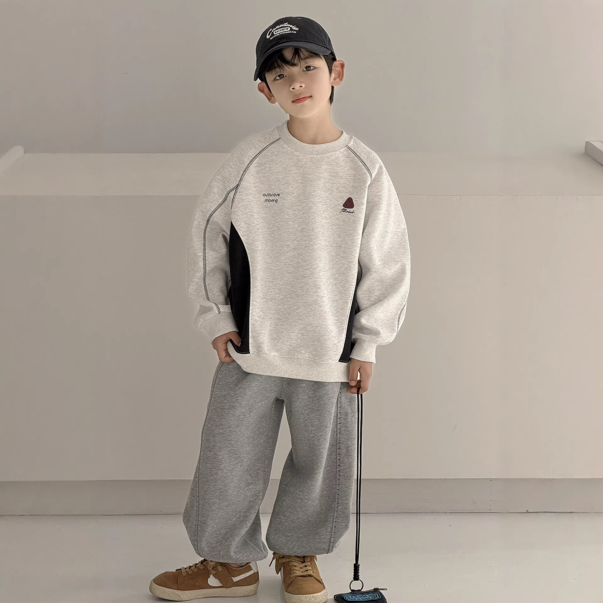 男童春秋款长袖T恤2026新款中大儿童春季卫衣男孩上衣春装休闲潮7