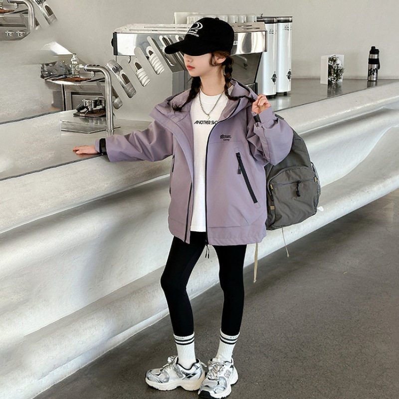 女童外套春秋季2026新款洋气中大童冲锋衣休闲儿童夹克连帽拉链衫,童装/婴儿装/亲子装,儿童冲锋衣,淘宝优惠券,粉丝福利购,淘宝优惠卷