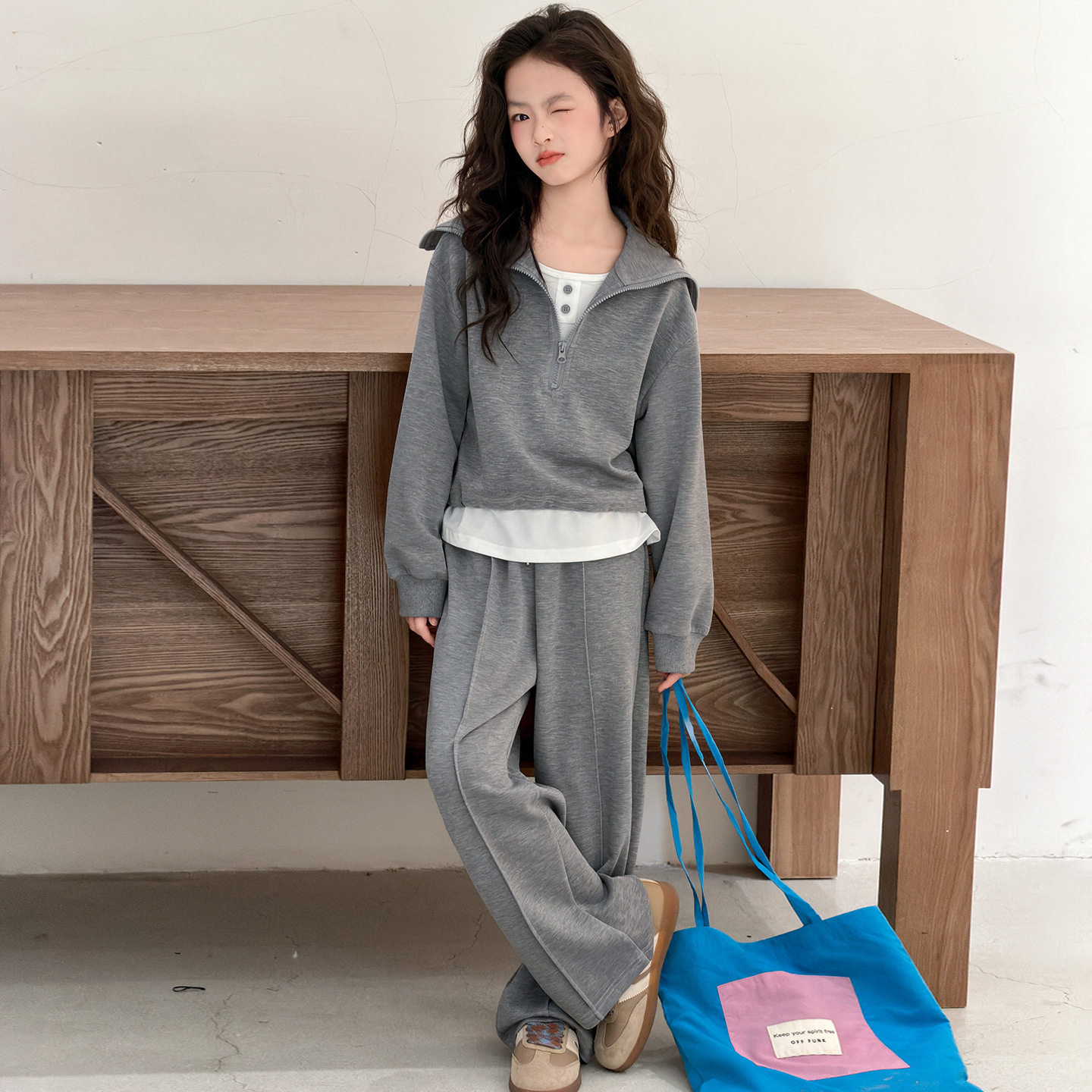 女童套装2026新款春装洋气儿童时髦卫衣春秋款女大童韩系运动穿搭