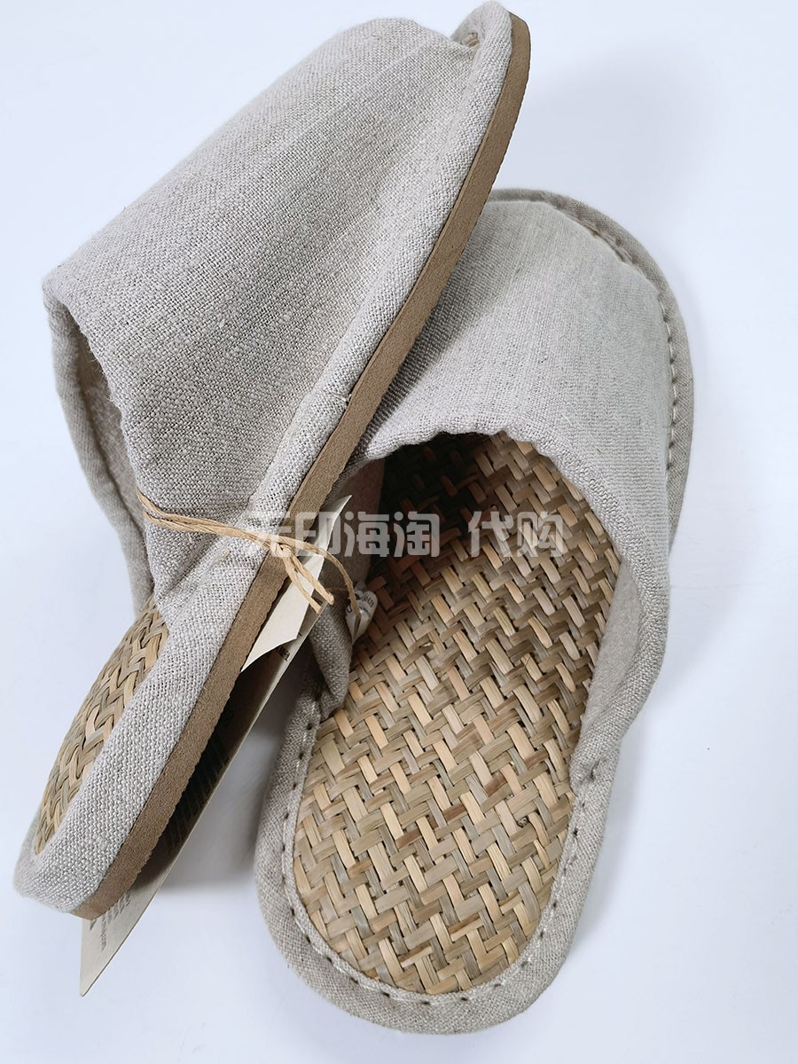 MUJI无印良品马来草拖鞋亚麻拖鞋室内鞋夏季男女用家居鞋清爽拖鞋