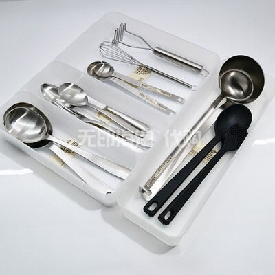 MUJI无印良品PP收纳盒餐具厨具收纳盒餐具收纳盒抽屉分隔盒整理盒