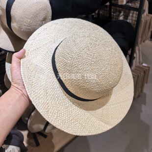 MUJI无印良品巴拿马宽边帽夏季遮阳帽度假旅游休闲帽女士草帽手工