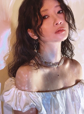 《月光石里的山茶花》月光石非遗钩编工艺浪漫唯美锁骨项链