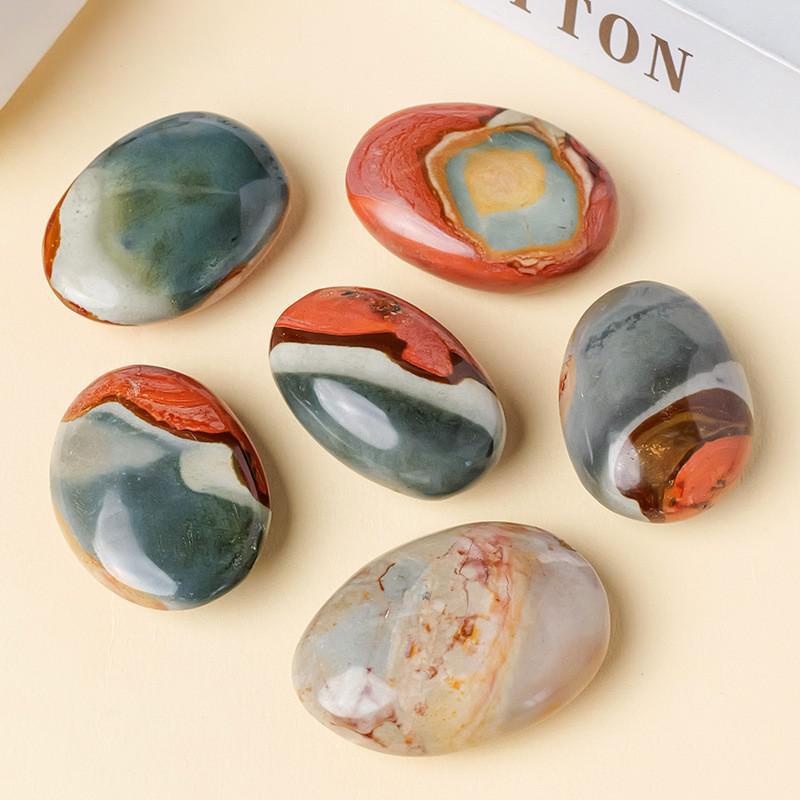 东海天然水晶海洋石热敷石手把件水晶原石瑜伽石按摩石水晶石把玩