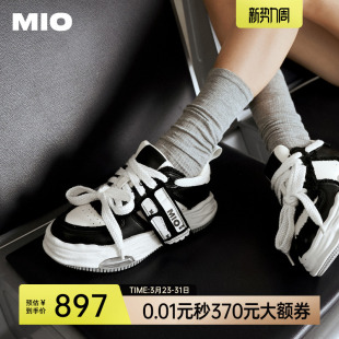 运动情侣溶解男鞋 李昀锐同款 厚底板鞋 小白增高休闲鞋 MIO米奥女鞋