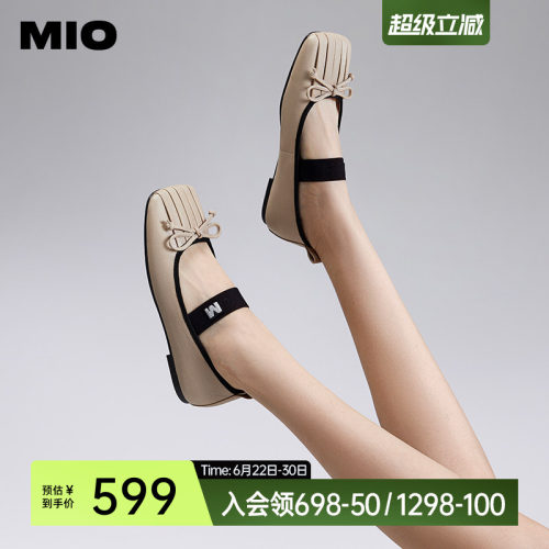 MIO羊皮革小单鞋一字带玛丽珍