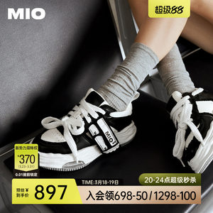 李昀锐同款MIO米奥女鞋小白增高休闲鞋厚底板鞋运动情侣溶解男鞋