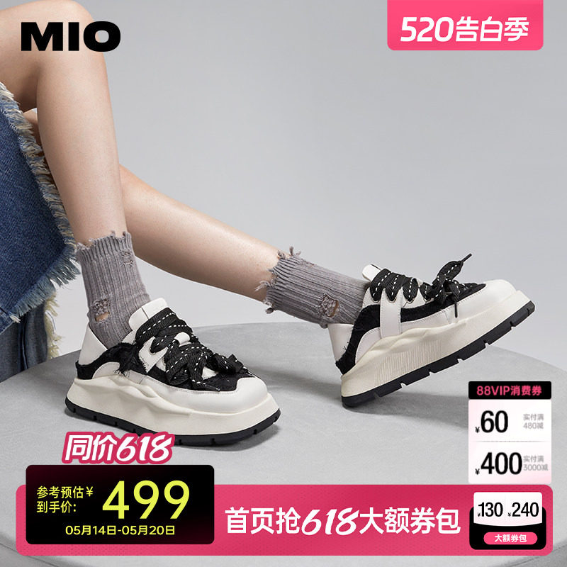 MIO米奥官方旗舰店大头运动鞋女面包鞋增高小白鞋厚底板鞋溶解鞋