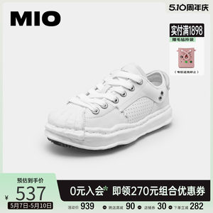 MIO米奥女鞋秋季时尚牛皮厚底