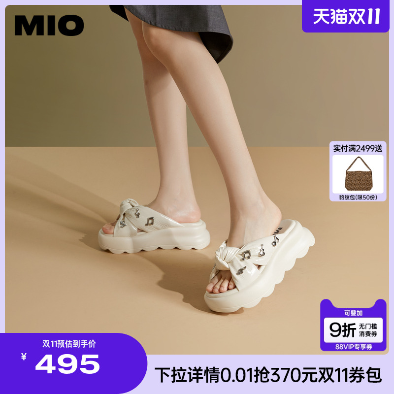 MIO米奥夏季高跟时尚拖鞋