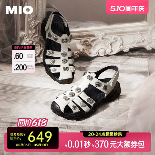 MIO米奥新款洞洞鞋运动凉鞋