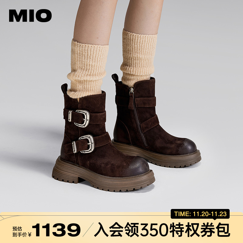 米奥时尚酷飒西部靴女