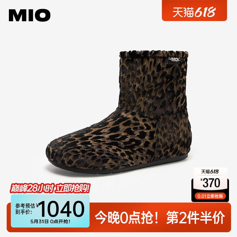 MIO米奥雪地靴2025冬季新款保暖舒适时尚短筒女鞋靴子
