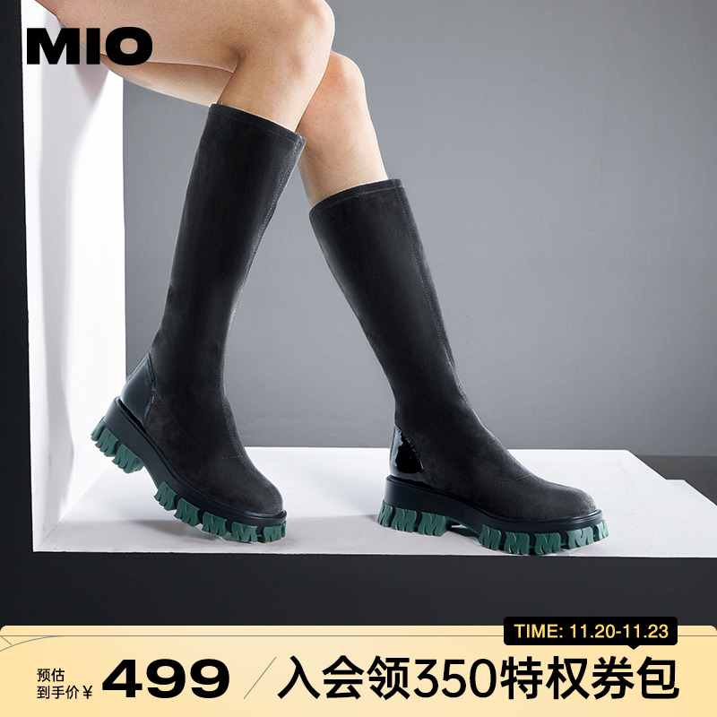 MIO米奥冬季圆头高筒弹力靴