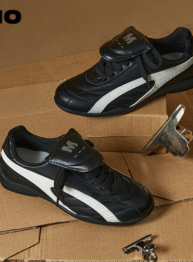 [杨紫同款]MIO米奥2025春季新款芭蕾风德训圆头休闲运动赛车鞋