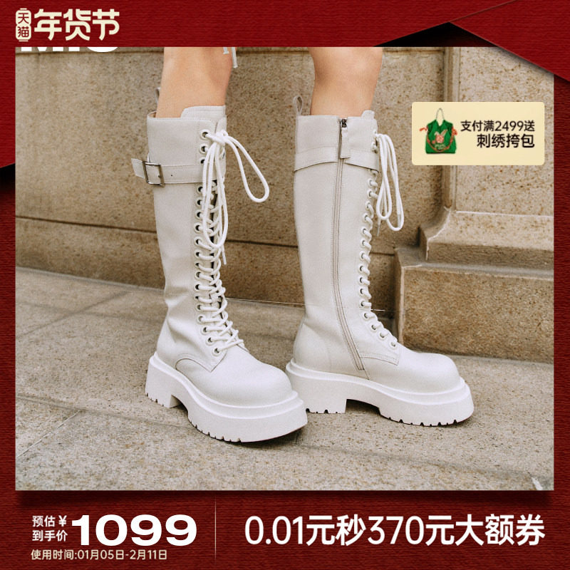 孟子义迪丽热巴同款MIO米奥冬加绒保暖长筒靴骑士酷瘦瘦靴烟筒靴,女鞋,骑士靴,淘宝优惠券,粉丝福利购,淘宝优惠卷