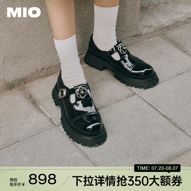 复古山茶花玛丽珍鞋MIO显高厚底