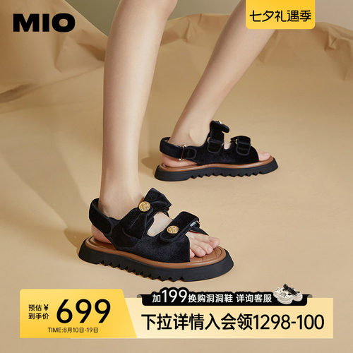 米奥休闲凉鞋MIO复古轻便凉拖
